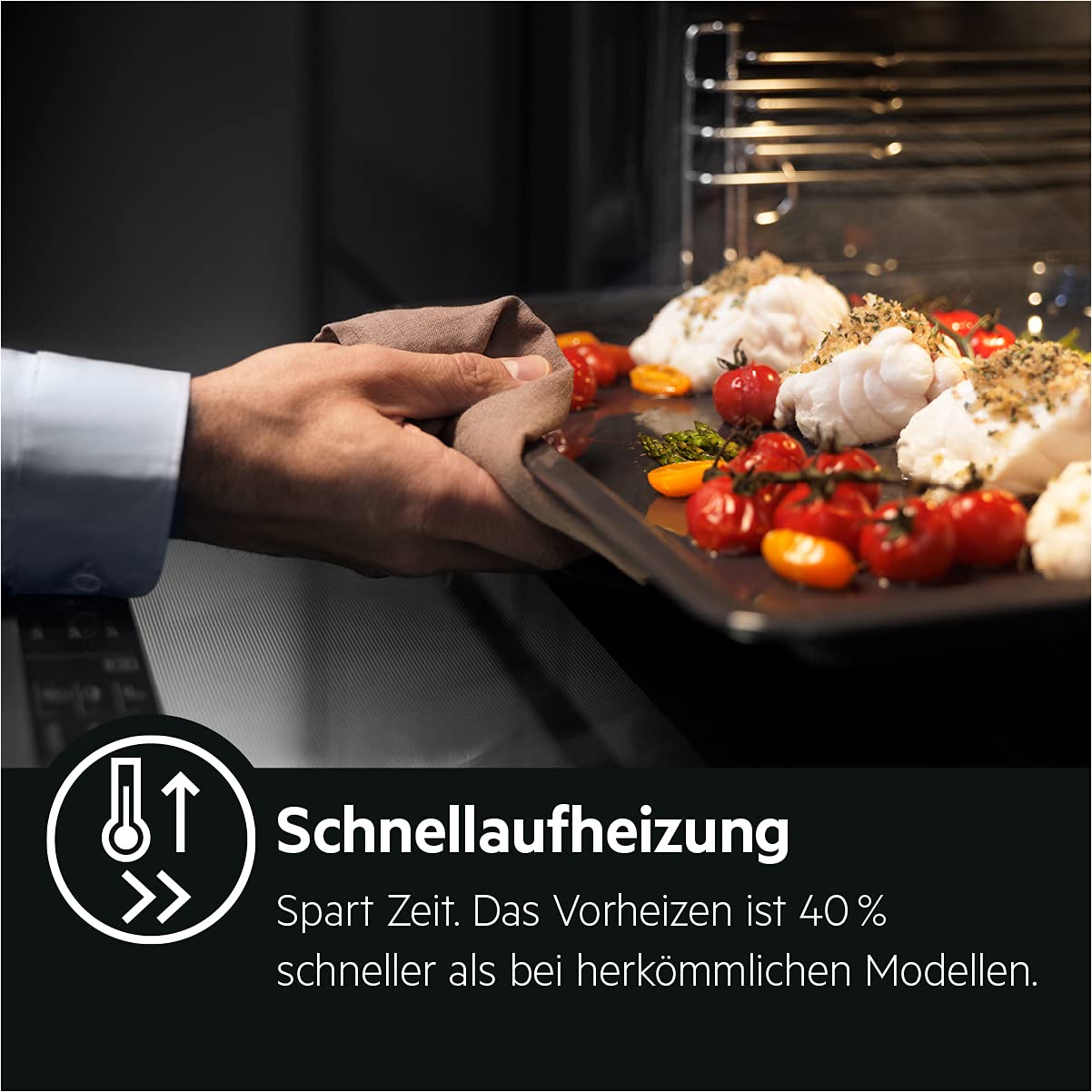 AEG BSE78228BM Four à vapeur/série 8000 cuisson vapeur : 100% vapeur avec assistant automatique/écran couleur TFT Full Touch/nettoyage à la vapeur/capteur de température centrale/fabriqué