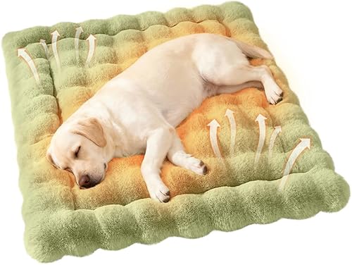 Miniatura 11 de Cama autocalentable para gatos, alfombrilla de felpa de piel sintética para mascotas con parte inferior antideslizante, almohadilla térmica ultra