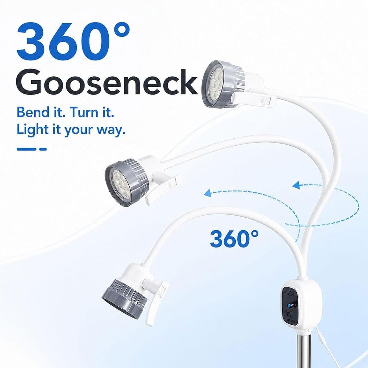 Lampe d'examen médical LED intensité variable sur pied 12W