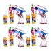Produktbild Schramm® 4er Pack Led Seifenblasenpistolen incl. 2x50ml Seifenblasen Flüssigkeit Ohne Batterien Pistole Bubble Gun