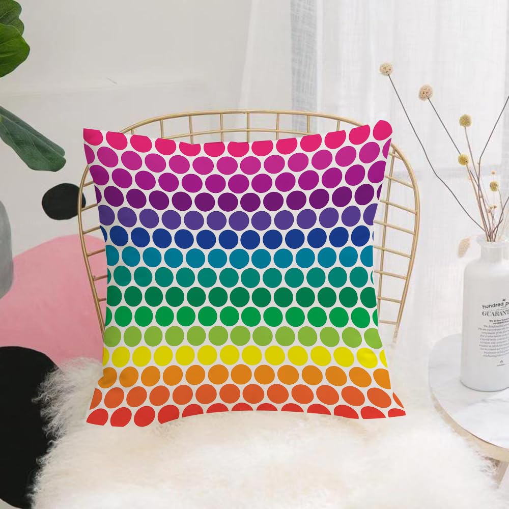HYMSXW Cushion Cover,Throw Pillow Case Home Decorative for Living Room Bedroom Sofa Chair 20X20 Inch,Colorful geometry, gradient dot weaving,Pillowcase 50X50cm