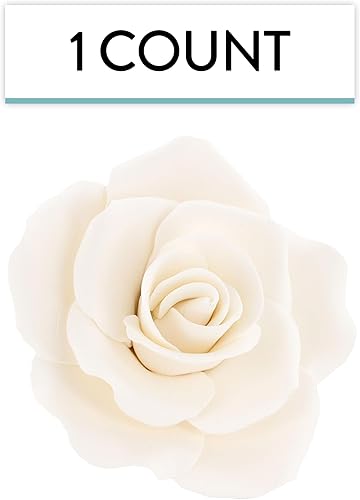 Miniatura 4 de Global Sugar Art Flores de pastel de azúcar rosa Jumbo blancas, 1 unidad por el chef Alan Tetreault