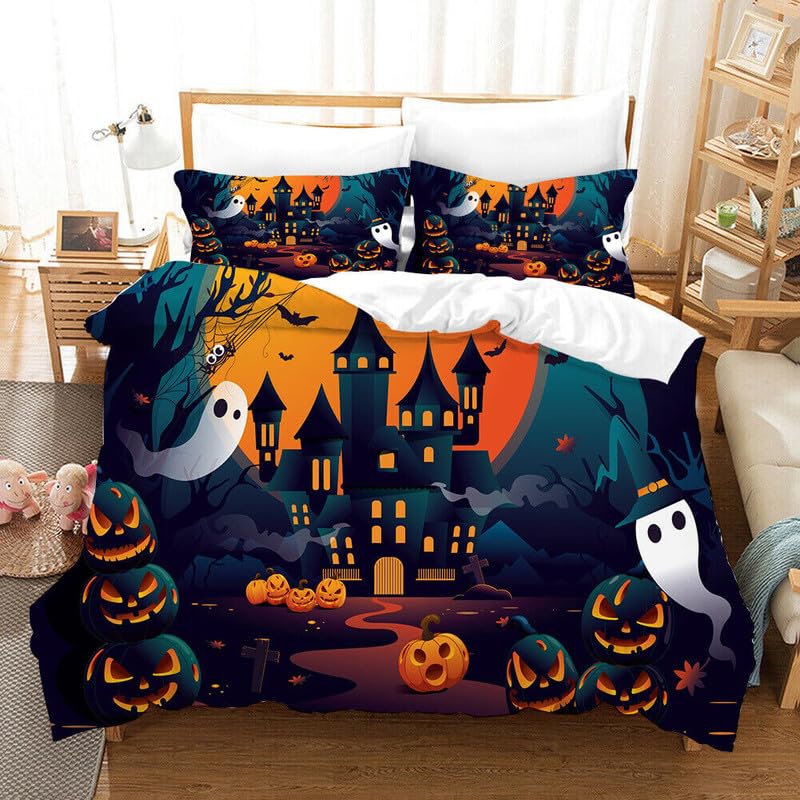 Funda nórdica de Halloween suave de 155x220cm un regalo de cumpleaños infantil original