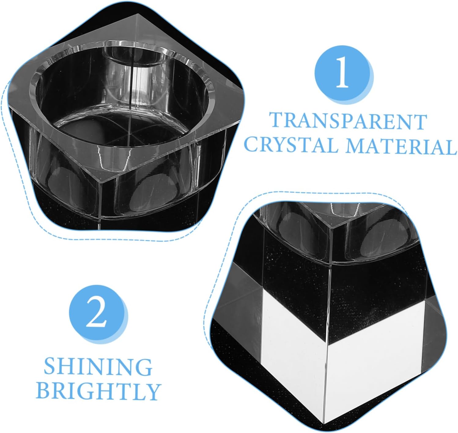4pcs Clear Crystal Tealight Holders Square Candle Holders for Table Centerpiece for Weddings Parties Versatile Decoration for Home Decor Transparent Design