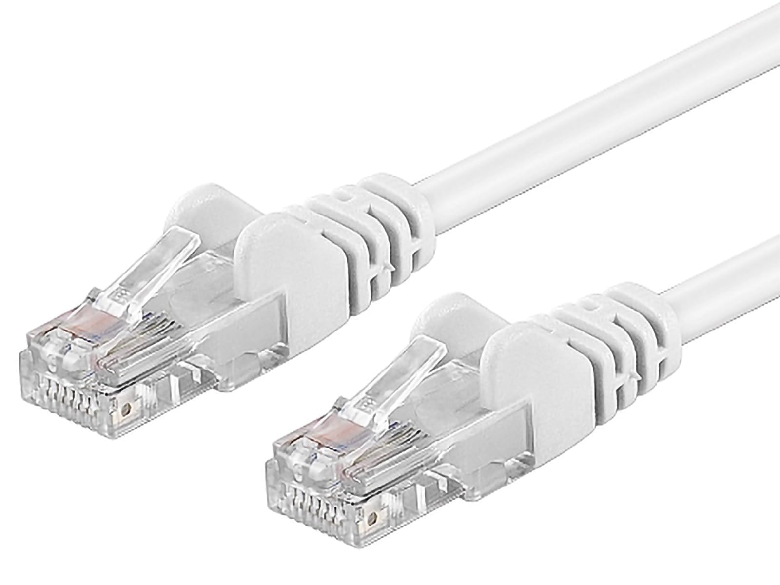 PremiumCord Cavo Patch Cat 5e UTP, 1Gbit/s, Cavo Ethernet, LAN, RJ45 Connettori, Flessibile e Robusto, AWG 26/7, Conduttori 100% CU, Bianco, 1 m