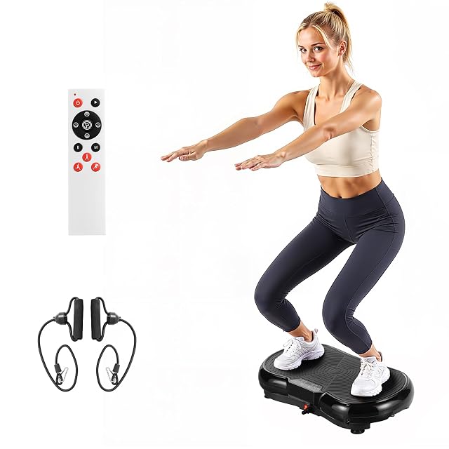 VEVOR Vibration Plate Exercise Machine Whole Body Shaker for Lymphatic Drainage and Weight Loss Home Workout Gym Fitness
