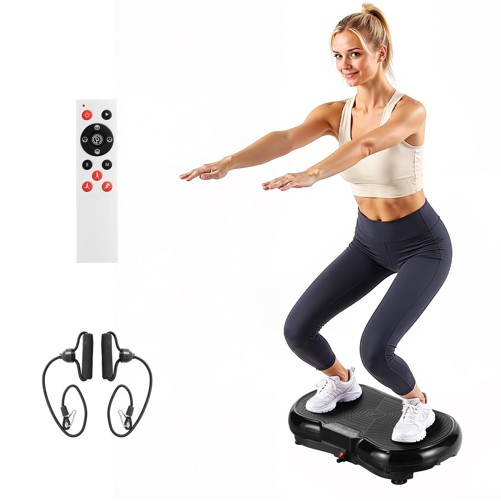 VEVOR Vibration Plate Exercise Machine Whole Body Shaker for Lymphatic Drainage and Weight Loss Home Workout Gym Fitness