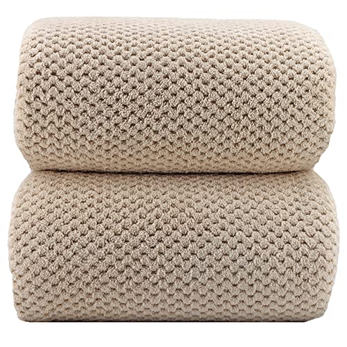 Ytyc Towels,39X78 Inch Oversized Bath Sheets Towels For Adults Luxury Bath Towels Extra Large Sets For Bathroom Super Soft Highly Absorbent Microfiber Shower Towels 80% Polyester (Beige,2 Piece) #TOP19