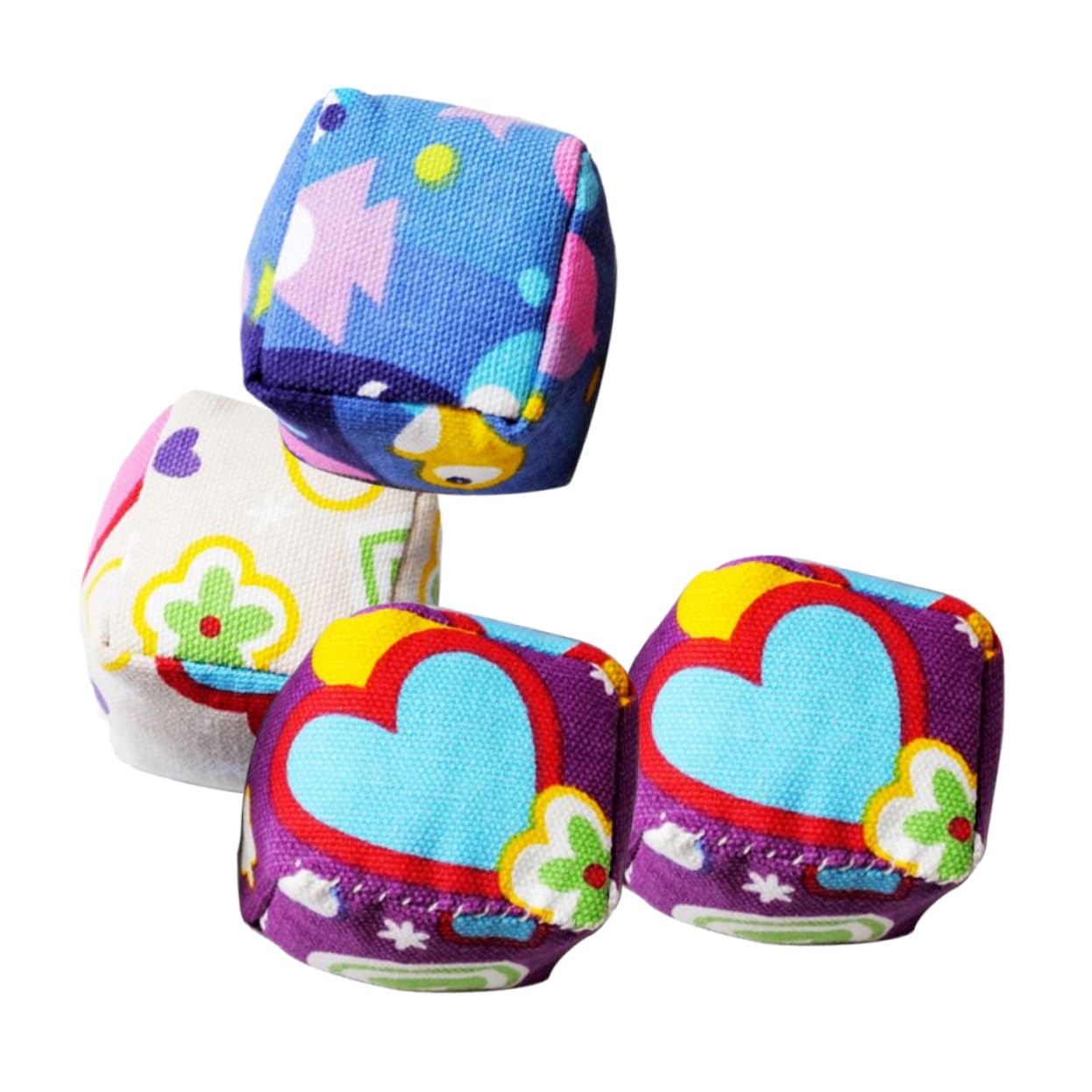 SUPVOX Juggle Ball Toys 4pcs Square Portable Sandbags Boys and Girls Throwing Game Supplies Boys and Girls Sandbox Toys Random