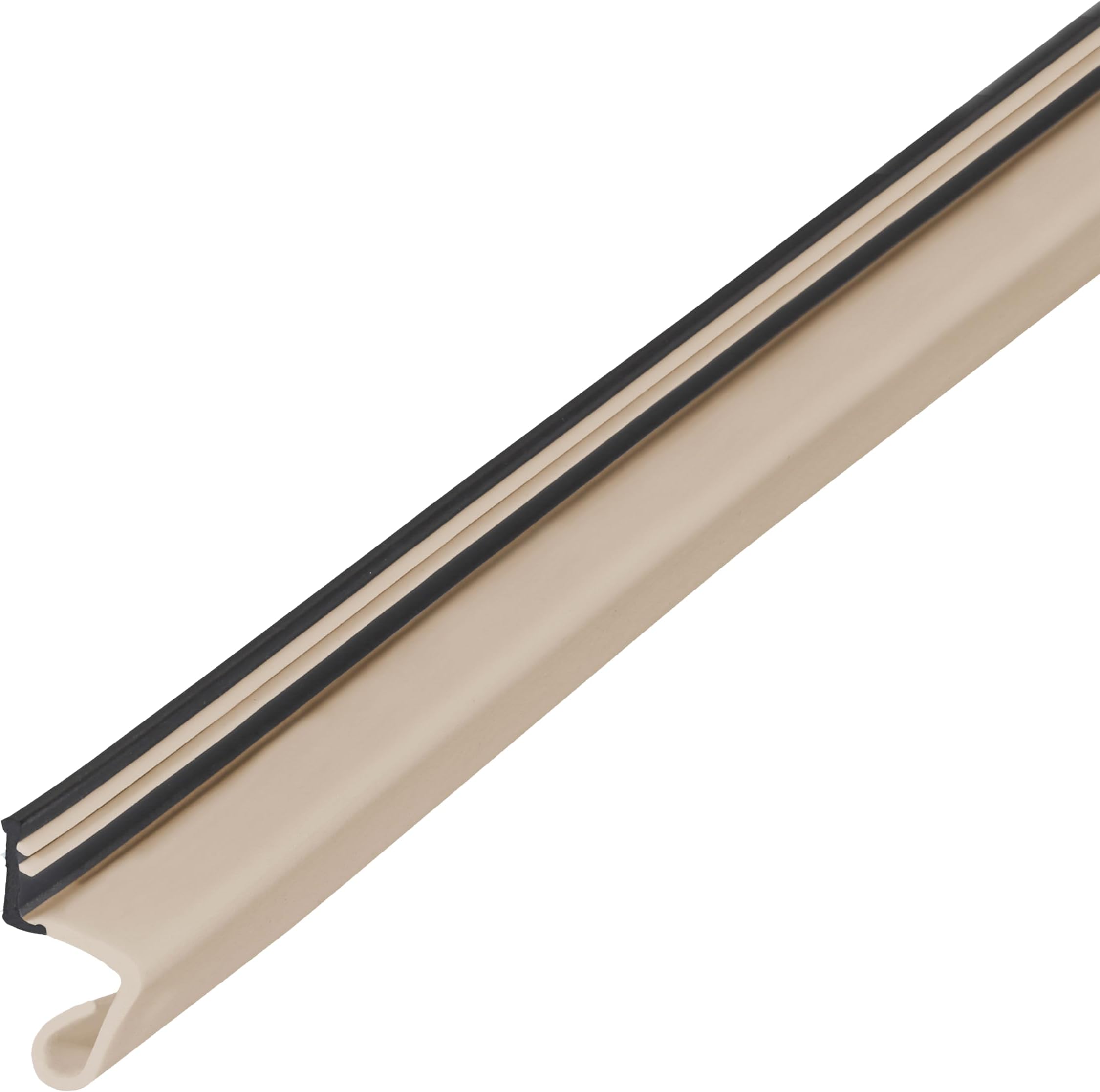 M-D Building Products 91892 84 in. Beige Premium Rubber Platinum™ Top and Sides Door Seal for Doors with Kerf/Channel