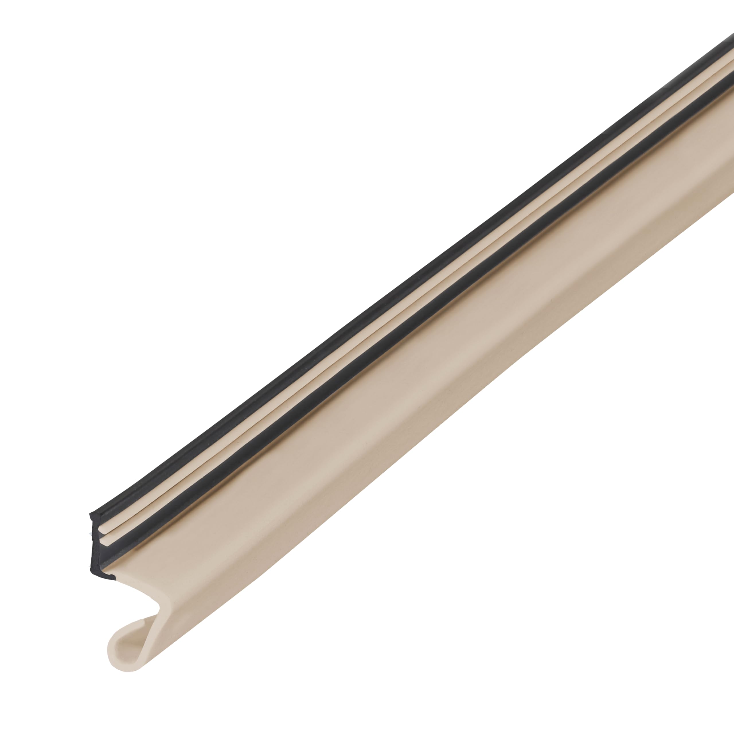 M-D Building Products 91892 84 in. Beige Premium Rubber Platinum™ Top and Sides Door Seal for Doors with Kerf/Channel