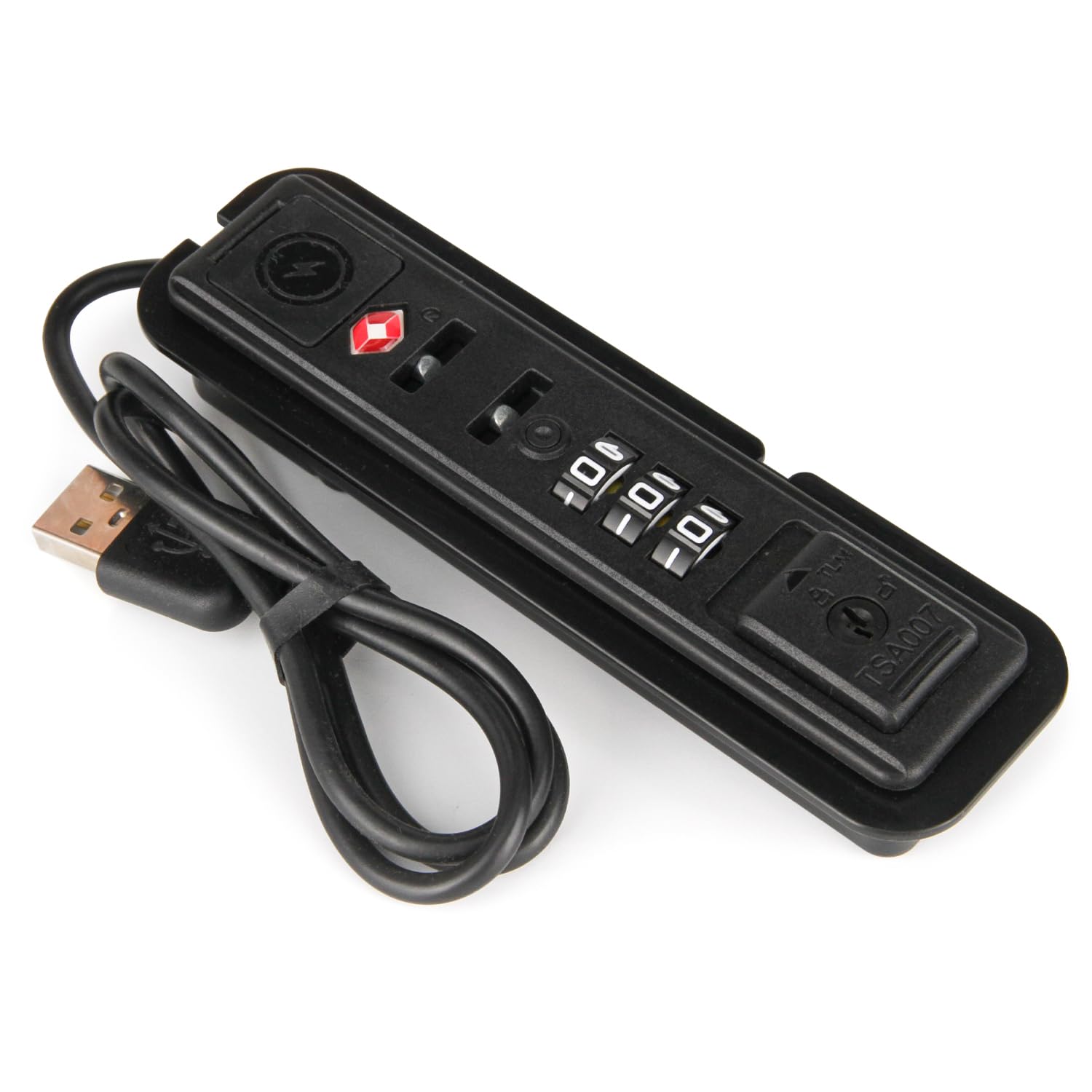 Luggage Lock with External USB Charging Port, 3 Digit Suitcase Combination Locks for Travel Customs Bags TSA Approved (2-Pack, Type C)