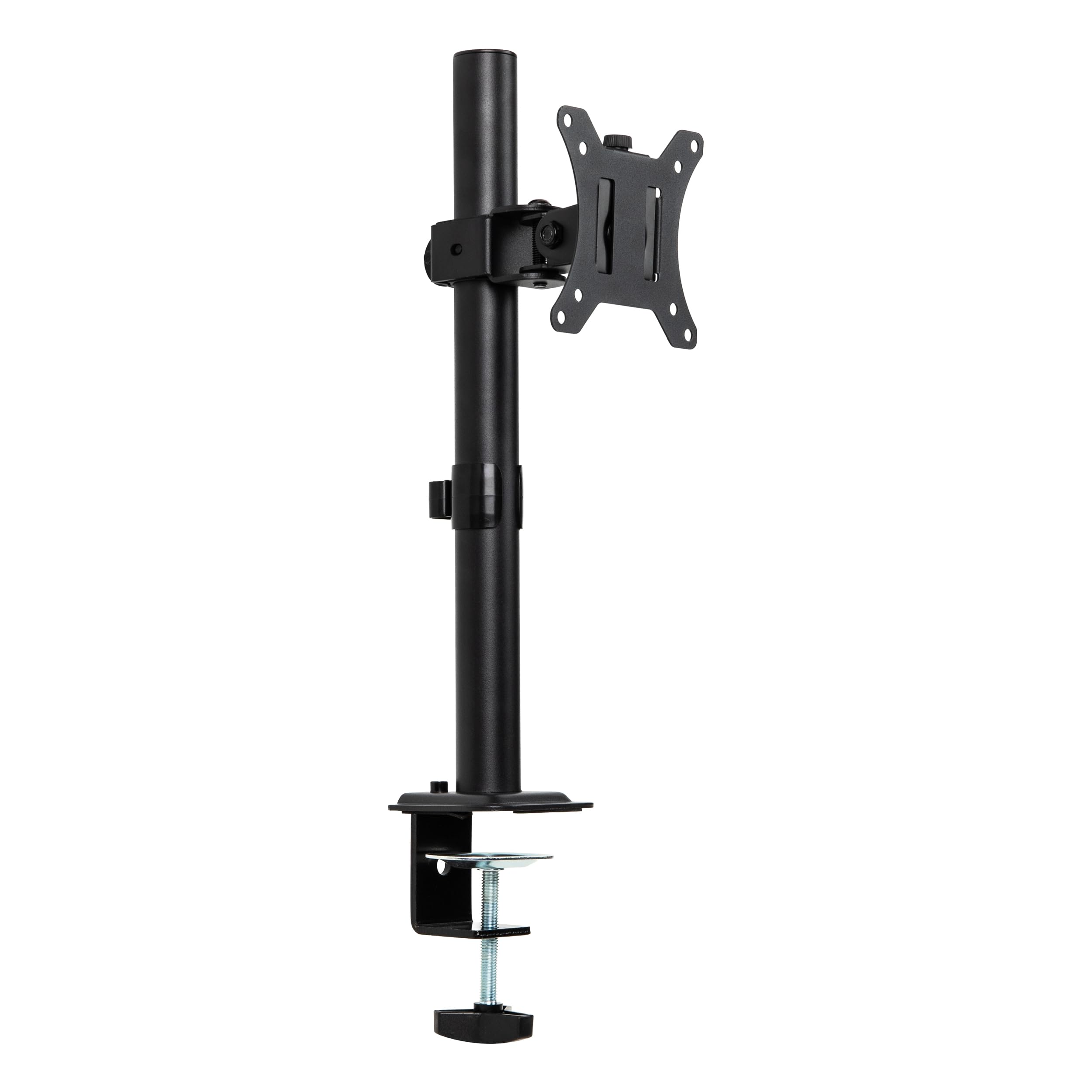 Mind Reader Supporto da scrivania per monitor singolo per schermi da 13"-32", VESA 75x75/100x100, rotazione di 180°, orientabile a ±90°, inclinazione ±45°, capacità di carico 8 kg, gestione dei cavi