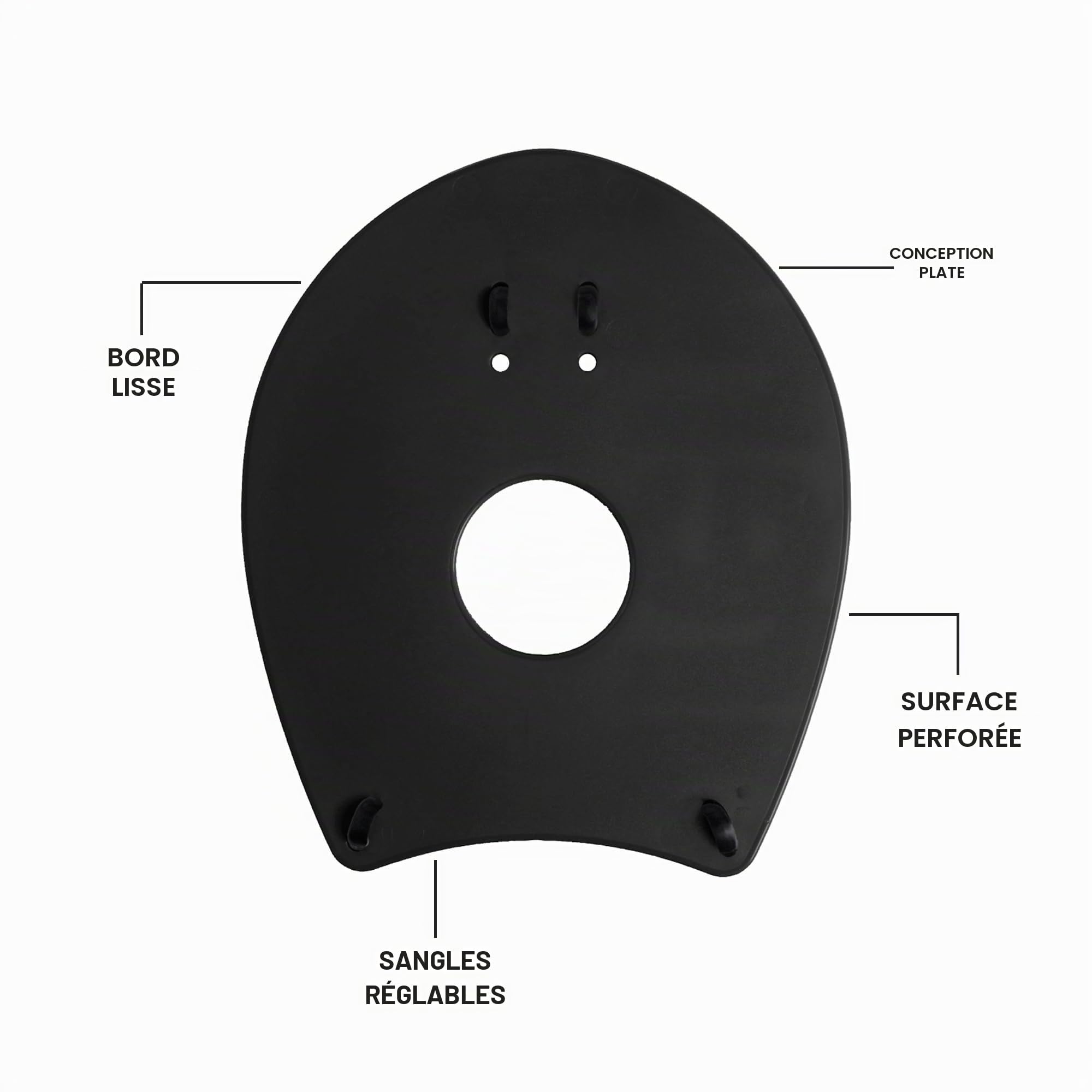 Arena Accessoires Piscine Elite Hand Paddle 2 Matériel d'entraînement, Adultes Unisexe, Black/White (MMulticolore), m