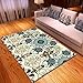 Produktbild Dayoyo Große Rugs Teppiche Kleine Fläche Dicken Antifouling HD Anti Slip Flauschigen Teppich,L3022 Farbmuster Waschbares Schlafzimmer Boden Zusatz Hauptwohnzimmer der Retro modernen Art-140x200cm