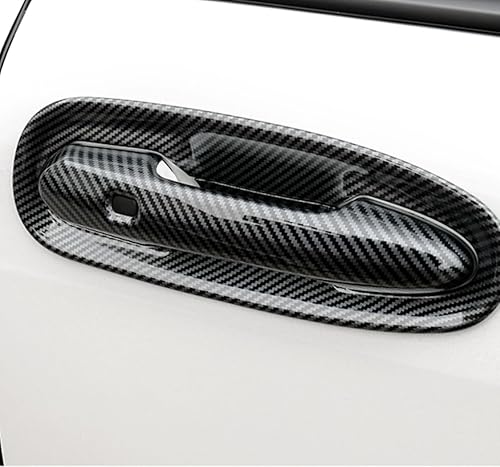 Miniatura 5 de Accesorios de coche para Toyota Sienna 2021 2022 2023 2024 Cubierta protectora de manija de puerta exterior (fibra de carbono) ABS 4 piezas