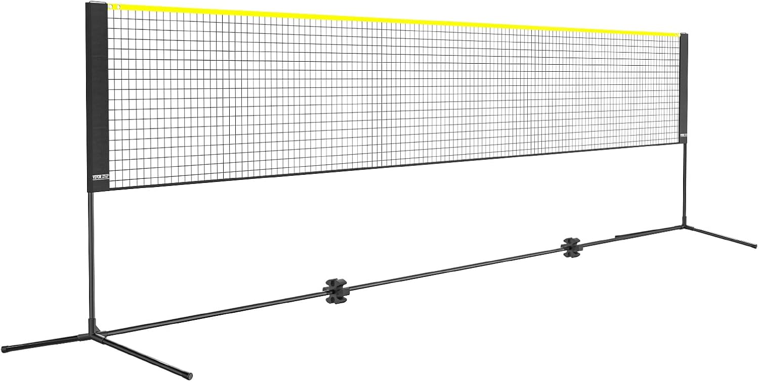 VEVOR Badminton Net Set, Outdoor Backyard Beach Park Badminton Net, Portable Badminton Equipment Set 17ft