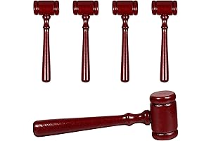 5 Pack Judge Gavel Keychains Lawyer Judge Auction Sale Judge Gavel Costume Accessory
