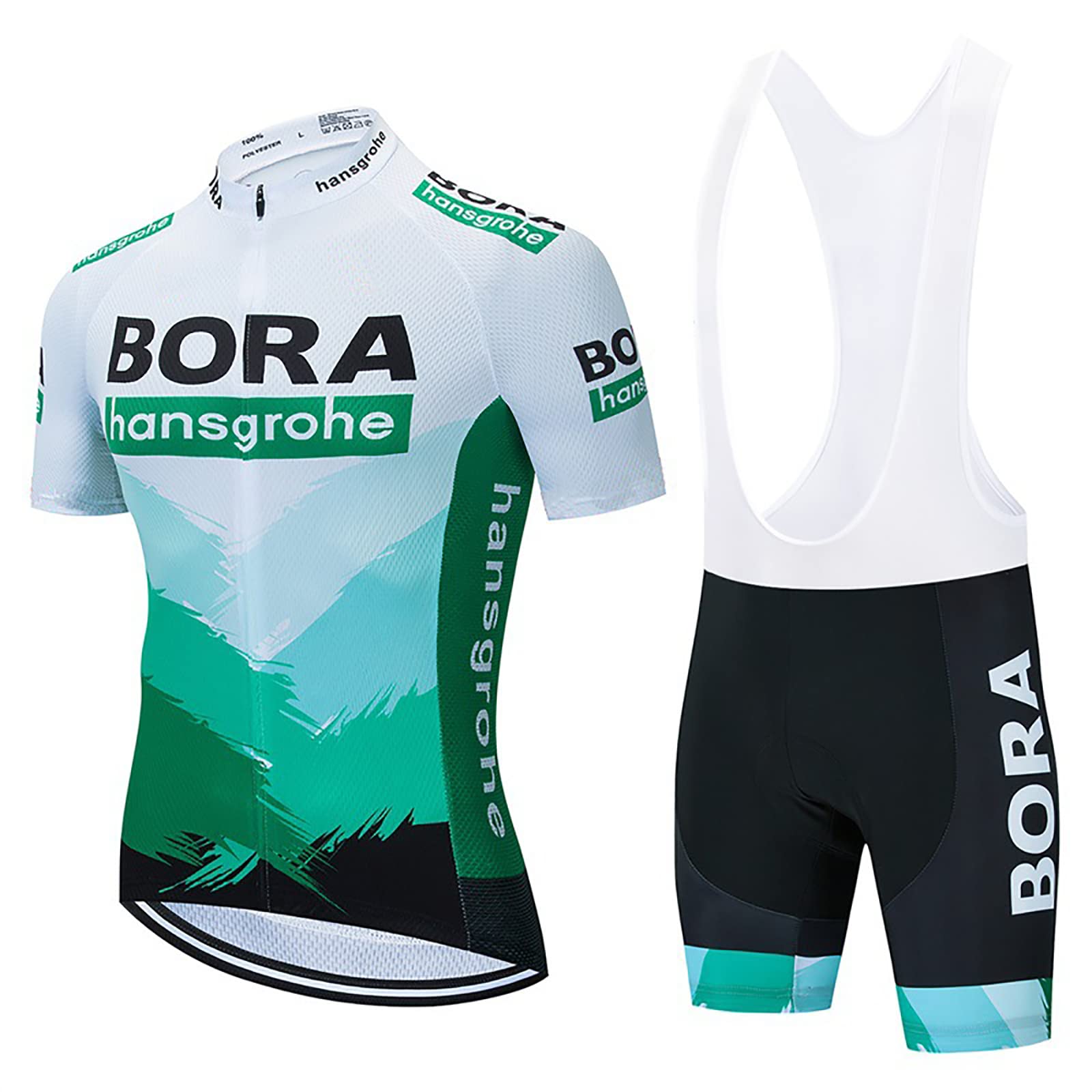 HOMTOL Abbigliamento Ciclismo Set Manica Corta Tuta Ciclismo Uomo Completo Ciclismo Estivo Per Bici Da MTB Con Pantaloncini Imbottiti in Gel Traspirante e Ad Asciugatura Rapida