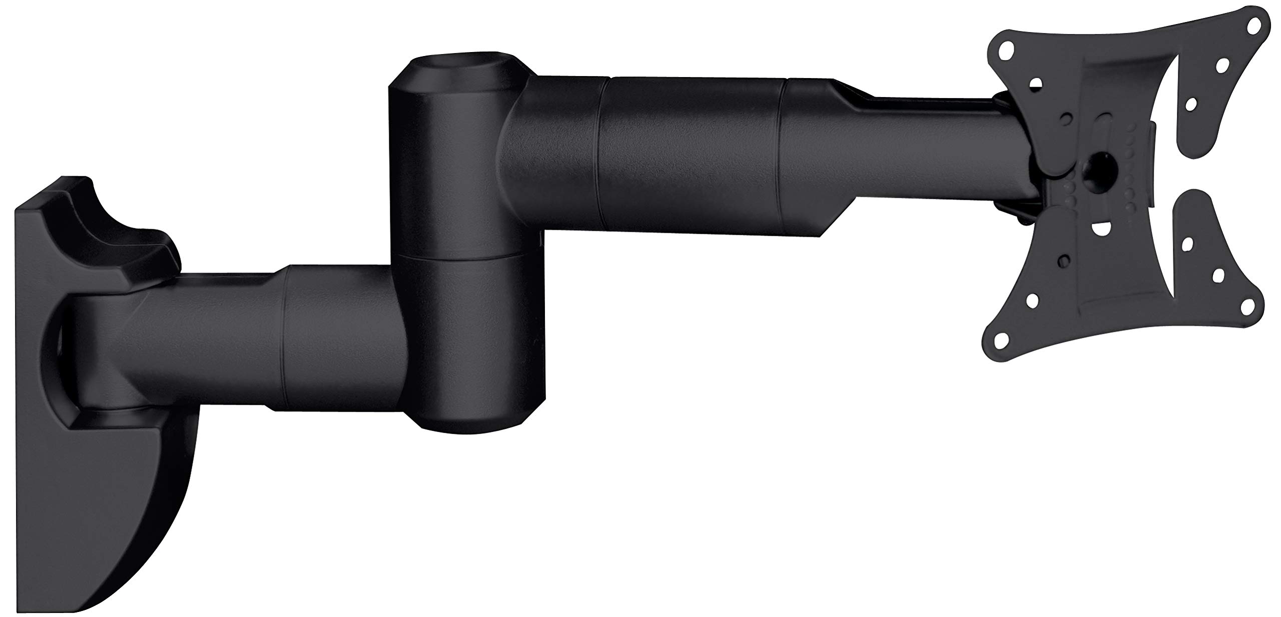 My Wall H9-5SL - Supporto da muro per tellevisori a schermo piatto con Monitor VESA di 25,4 cm (10'), supporto massimo 30 Kg, distanza dal muro 80-470 mm, colore: Nero