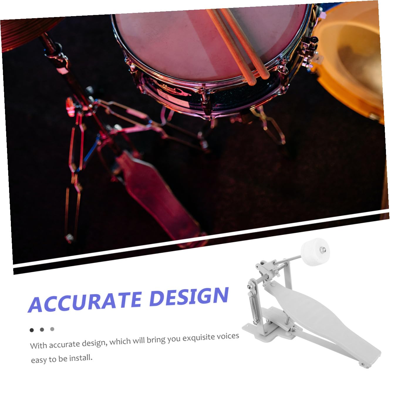 HEMOTON Singolo Grancassa Martello Per Batteria Accessorio Strumenti Percussione Robusto e Facile Da Installare Parti Di Ricambio Batteria Per Kit Acustico Ed Elettronico