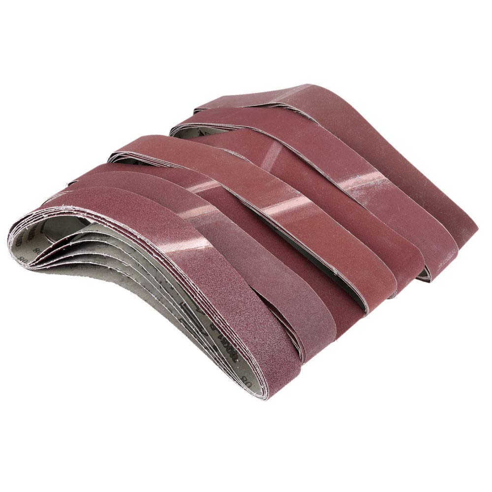 Cinturón de Lijado, Cinturones de Lijado Mandril d 5 bandas de lijado abrasivas de 760 x 40 mm, papel de lija for lijadora de banda, grano 60-800, banda de amoladora de óxido de aluminio(Grit 600)