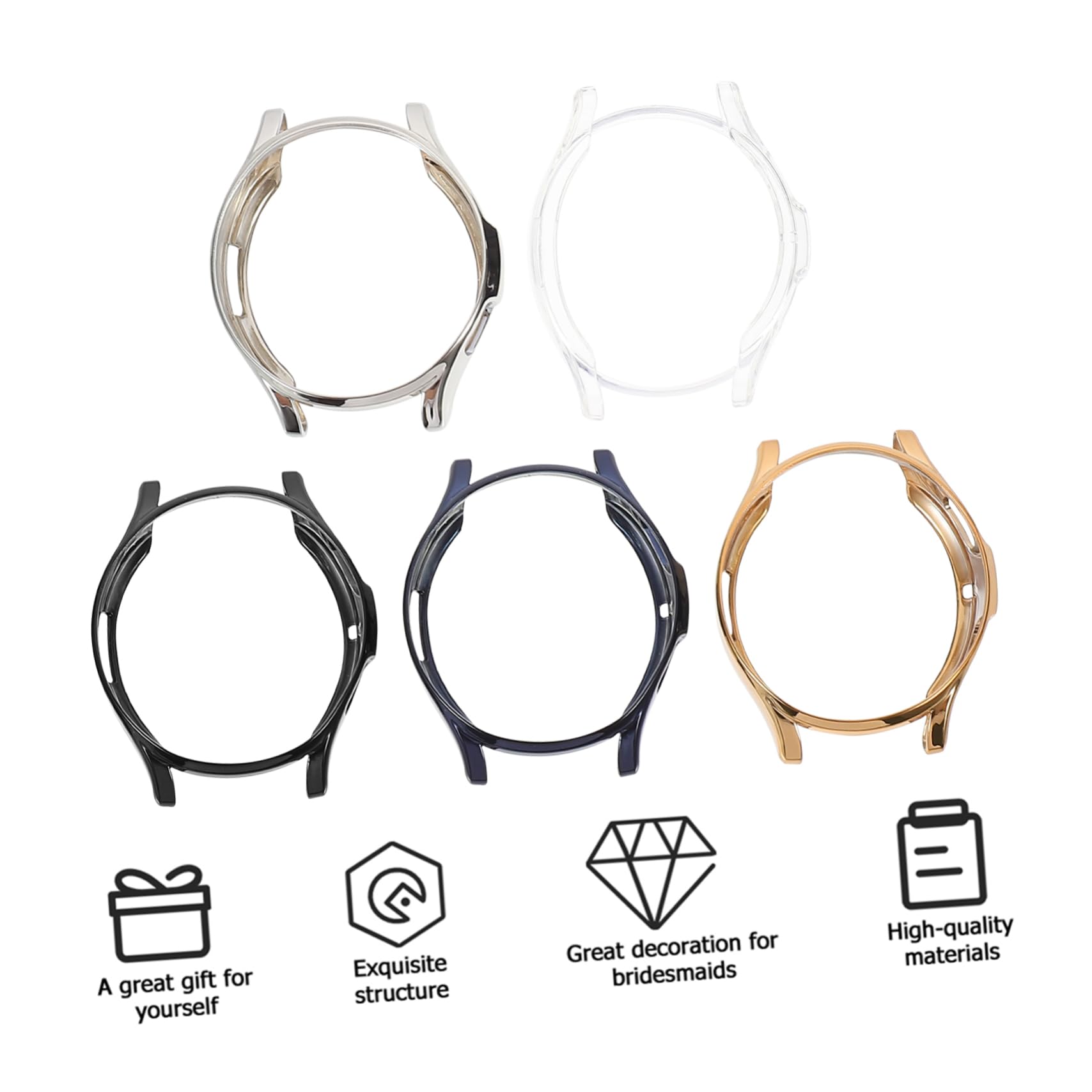OSALADI 15stücke TPU Uhrenrahmen Schutzhülle Anti-Kratzer Bumper Für Watch Transparent Edler Schutz Für Uhrenkanten