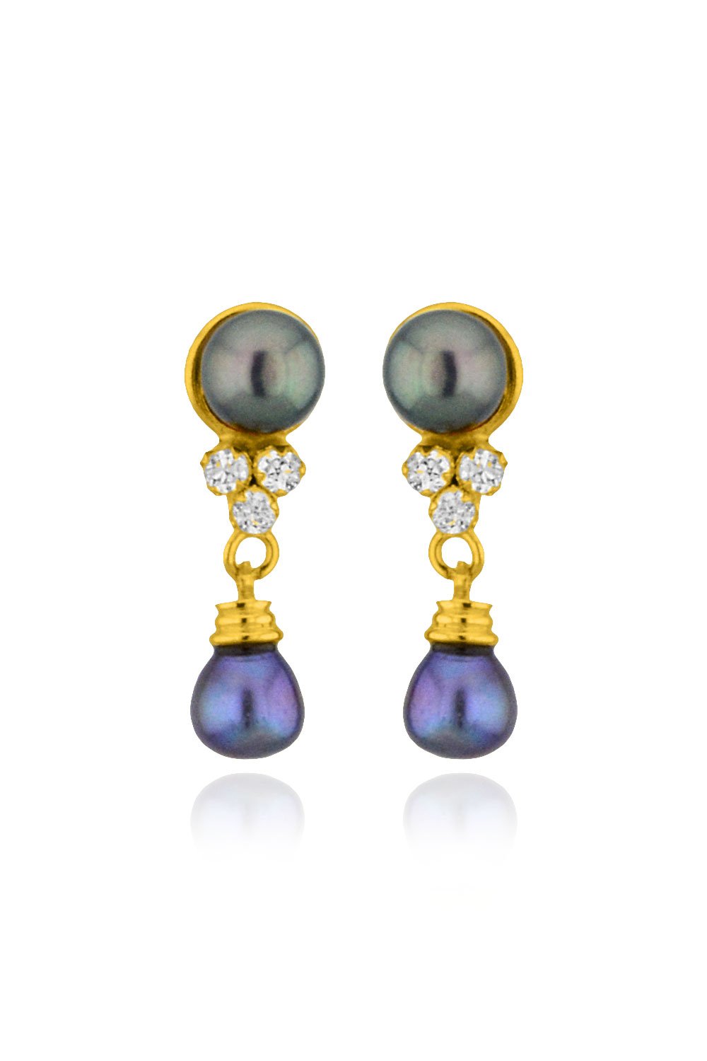 Sri Jagdamba Pearls Dealer Grey Drop Earrings For Women & Girls | Ideal For Wedding, Parties | Resplendent Earrings Gift To Loved ones (B00YPFNP62) Amazon Price History, Amazon Price Tracker