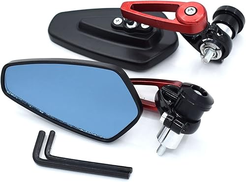 Espejo retrovisor para Y&AMAHA MT-07 MT-09 MT07 MT09 R1 R6 R15 R25 FZ6 FZ6R XJ6 universal 78 pulgadas 0.866 in manillar motocicleta aluminio 360