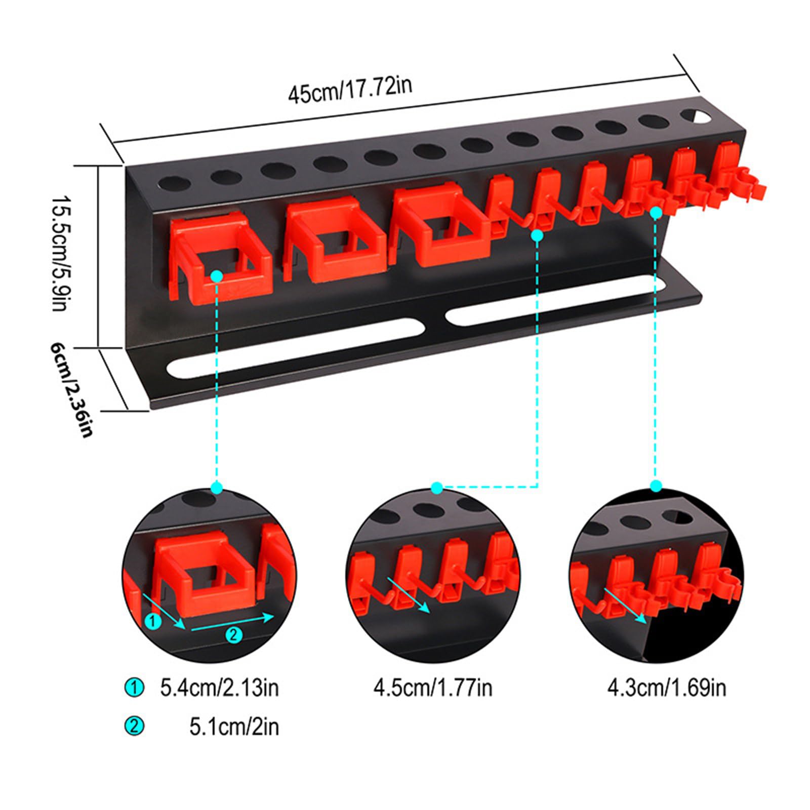 Organiseur pour outils de nettoyage de voiture pour garder votre garage propre et bien rangé, brosses et pulvérisateurs, porte-outils