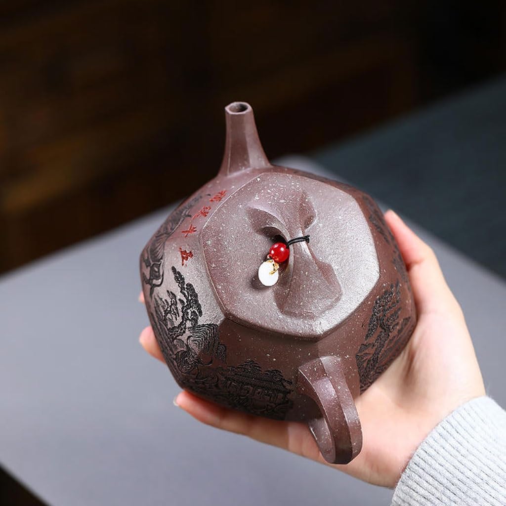 Czajnik do herbaty Retro Five Niu Blessings Purple Clay Pot Office Hospitality ceramiczny zaparzacz do herbaty czajniczek do kuchenki