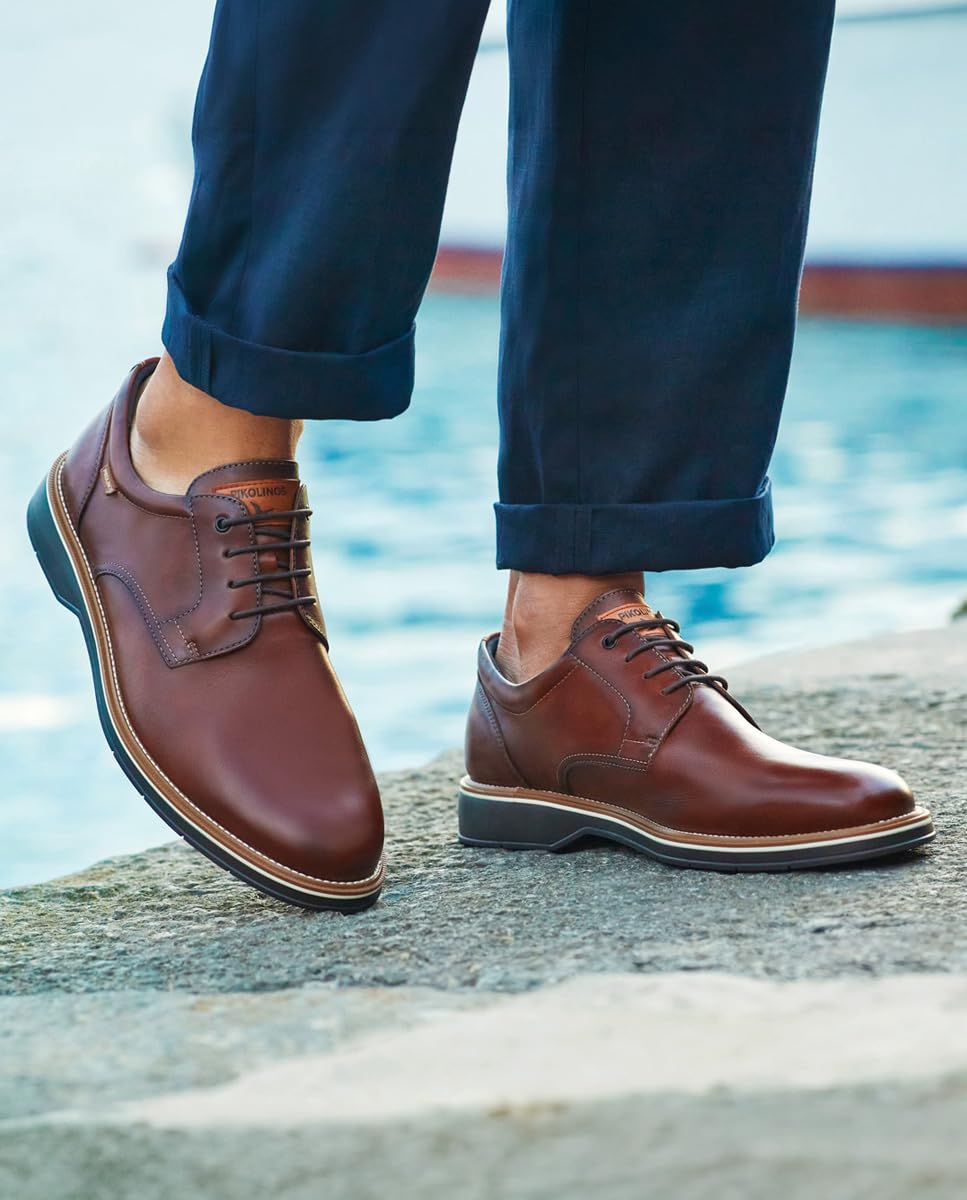 Pikolinos Carlet Zapatos Cordones Hombre | en Cuero | Plantilla Extraíble
