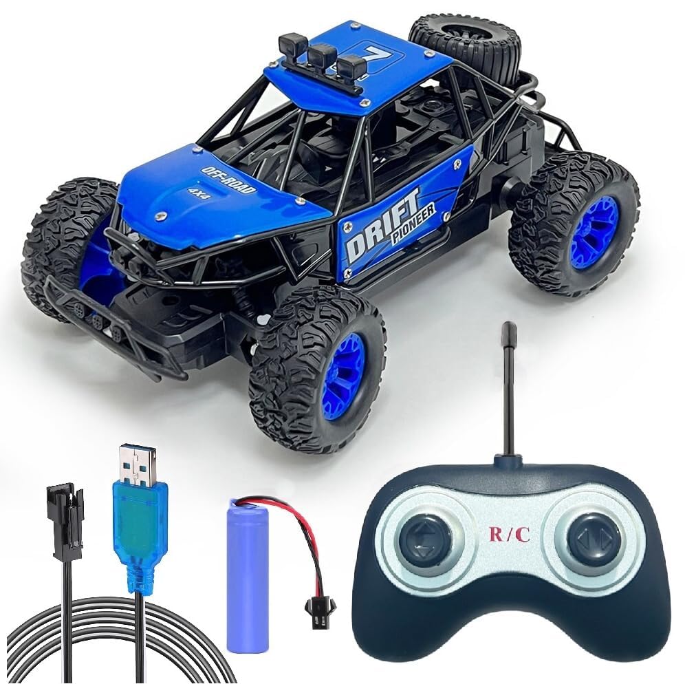 Image of Amitasha 1:18 Scale All-Terrain Monster Truck Remote Control Car Rock Crawler Vehicle Off-Road Climbing Rechargeable Truck for Kids & Adults 360 Rotate Drift Stunt Car Toy