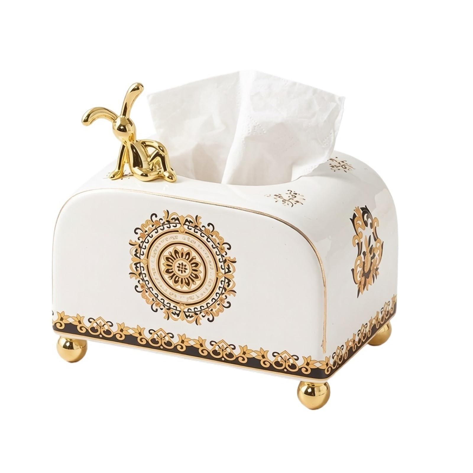Yofab One Color Tissue Box Holder Light Luxury Creative Ceramic Tissue Box For Home Decor Office Aesthetic