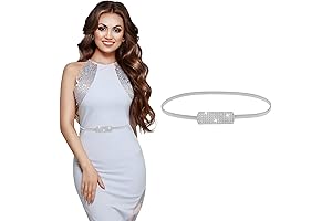 Women's Silver Formal Dress Hip Belt