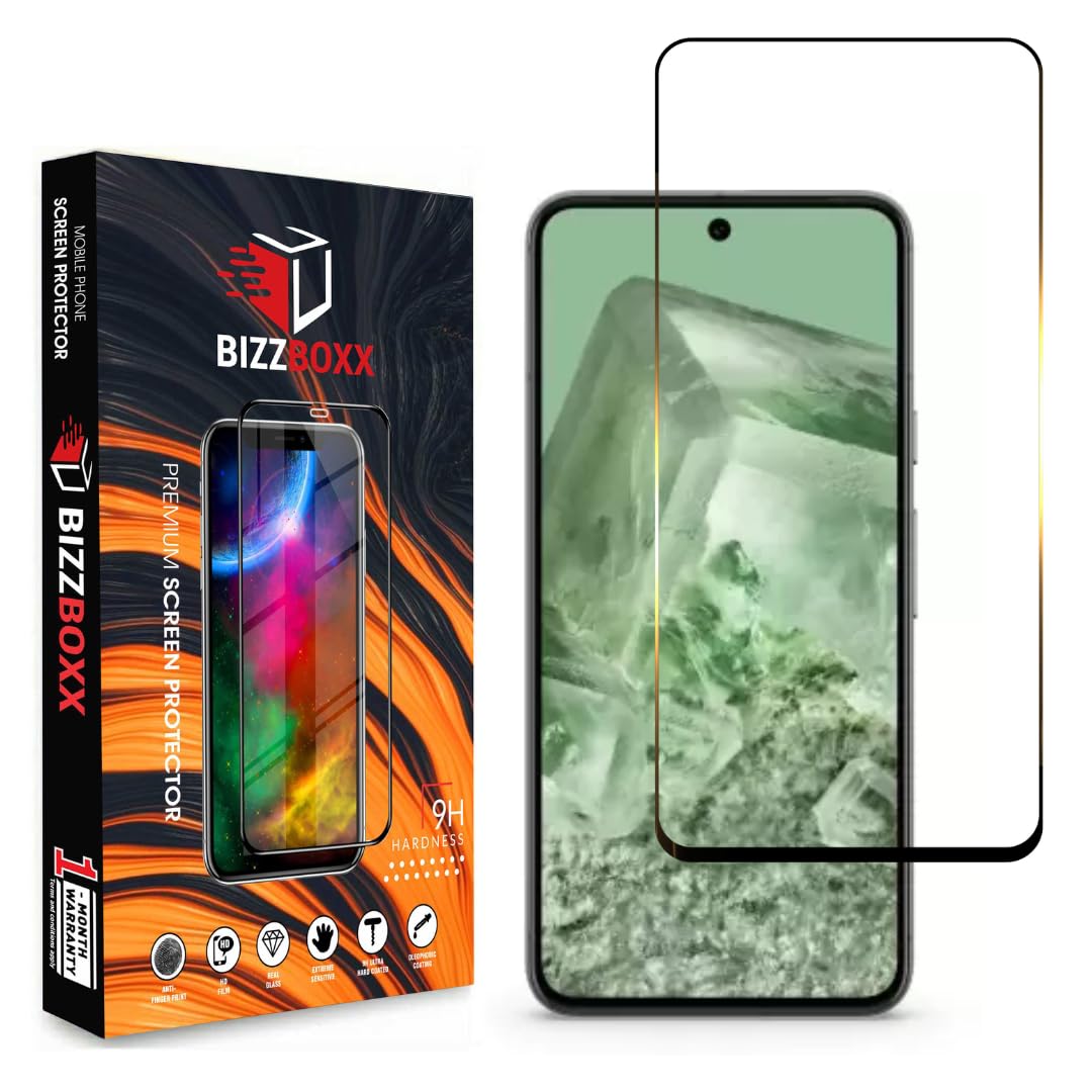 BizzBoxx | Premium Screen Protector | Google Pixel 8 | Full Screen Coverage-Edge to Edge | Anti Static | 9H Hardness | With Easy Installation Kit (Pack of 1) (B0CQPM1BT2) Amazon Price History, Amazon Price Tracker