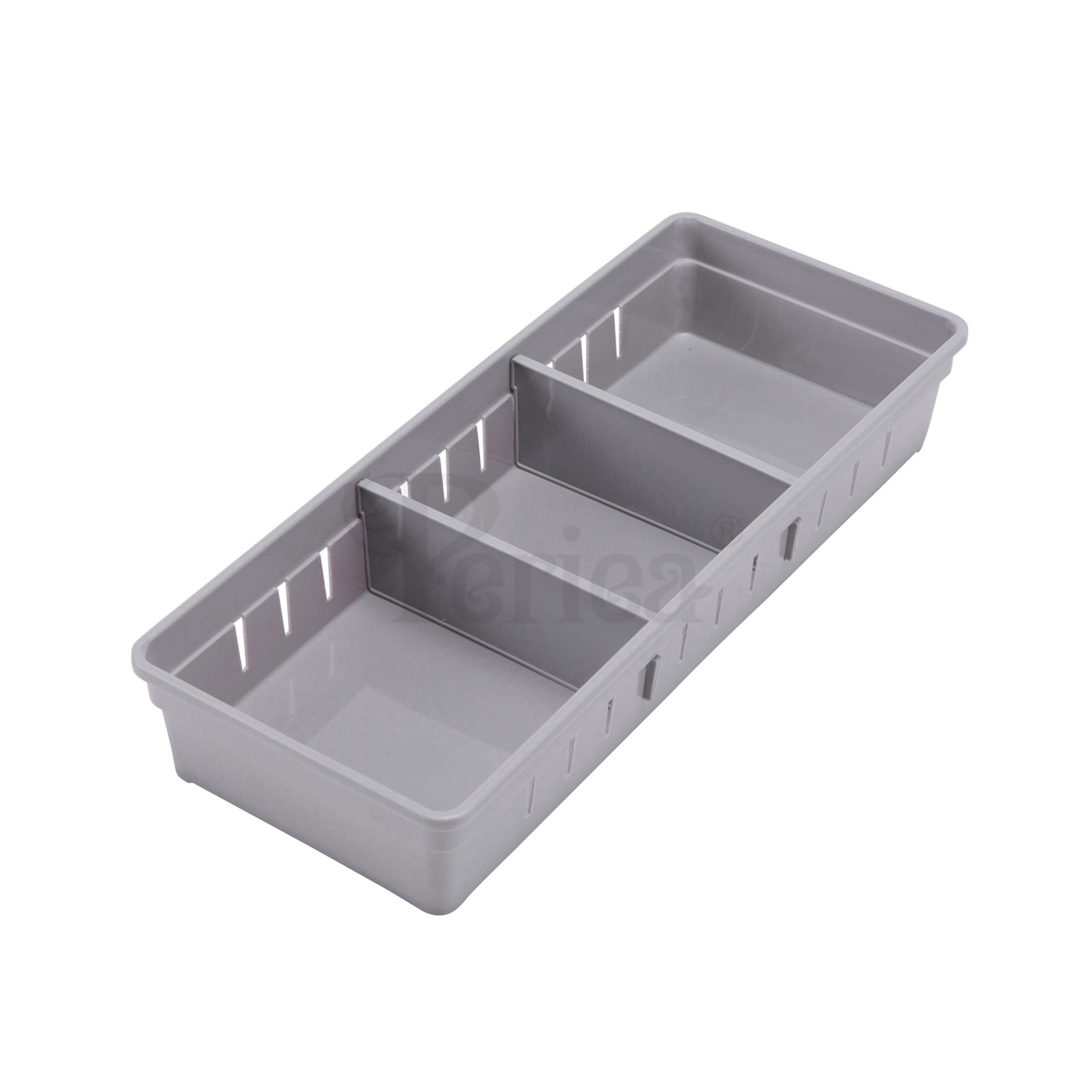 Periea Set of 4 Coloured Plastic Drawer Dividers – Skye – Green/White/Pink/Blue (4 Grey)