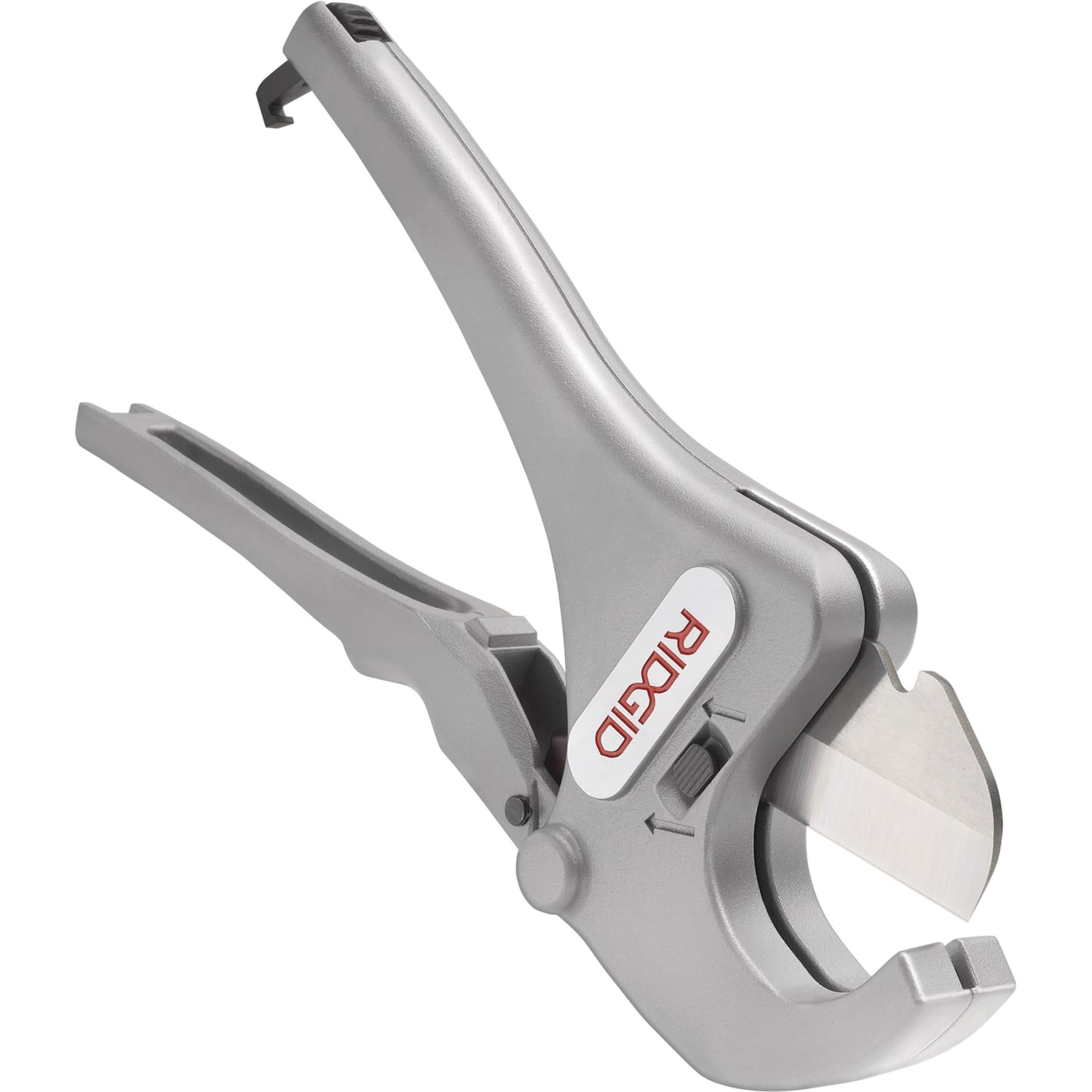RIDGID 23498 Modell RC-1625 Ratschen-Rohrschere für Kunststoff, Kunststoffrohrabschneider von 3 mm bis 42 mm, Silber