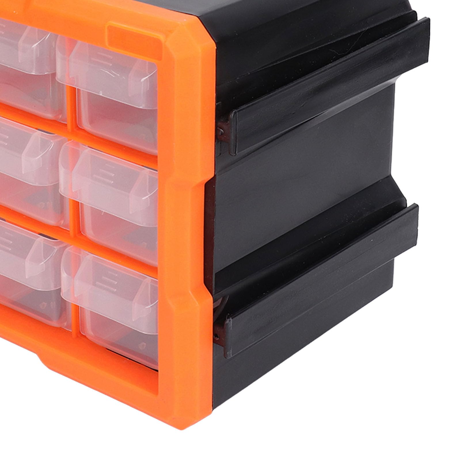 12 Organizator magazynowania szuflad | PVC Stackable Tool Box z mocowaniem ściennym | Organizator części sprzętu do biur/rzemiosła/sprzętu rybackiego | Przezroczyste szuflady