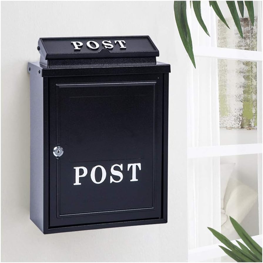 Mailbox Mailbox Wall Mount Mailboxes for Outside Community Postbox Letter Box Villa European Letter Box Creative Villa Rainproof Retro Mailbox (Size : E) ()