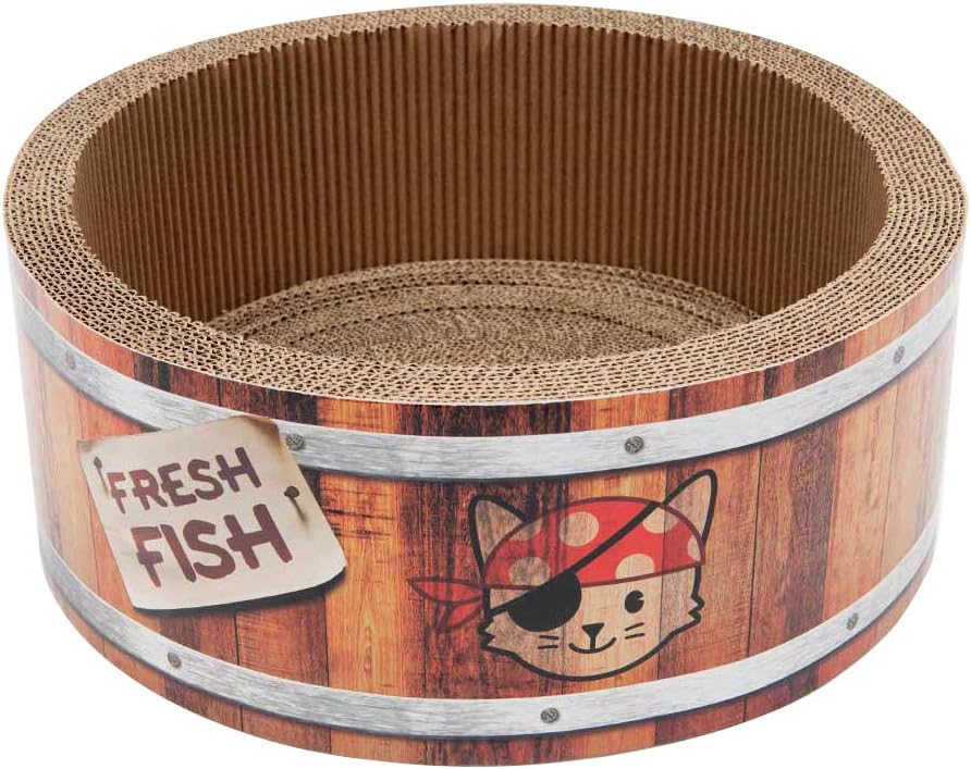 Catit 42489 Play Pirates Barrel Scratcher with Catnip Large Amazon