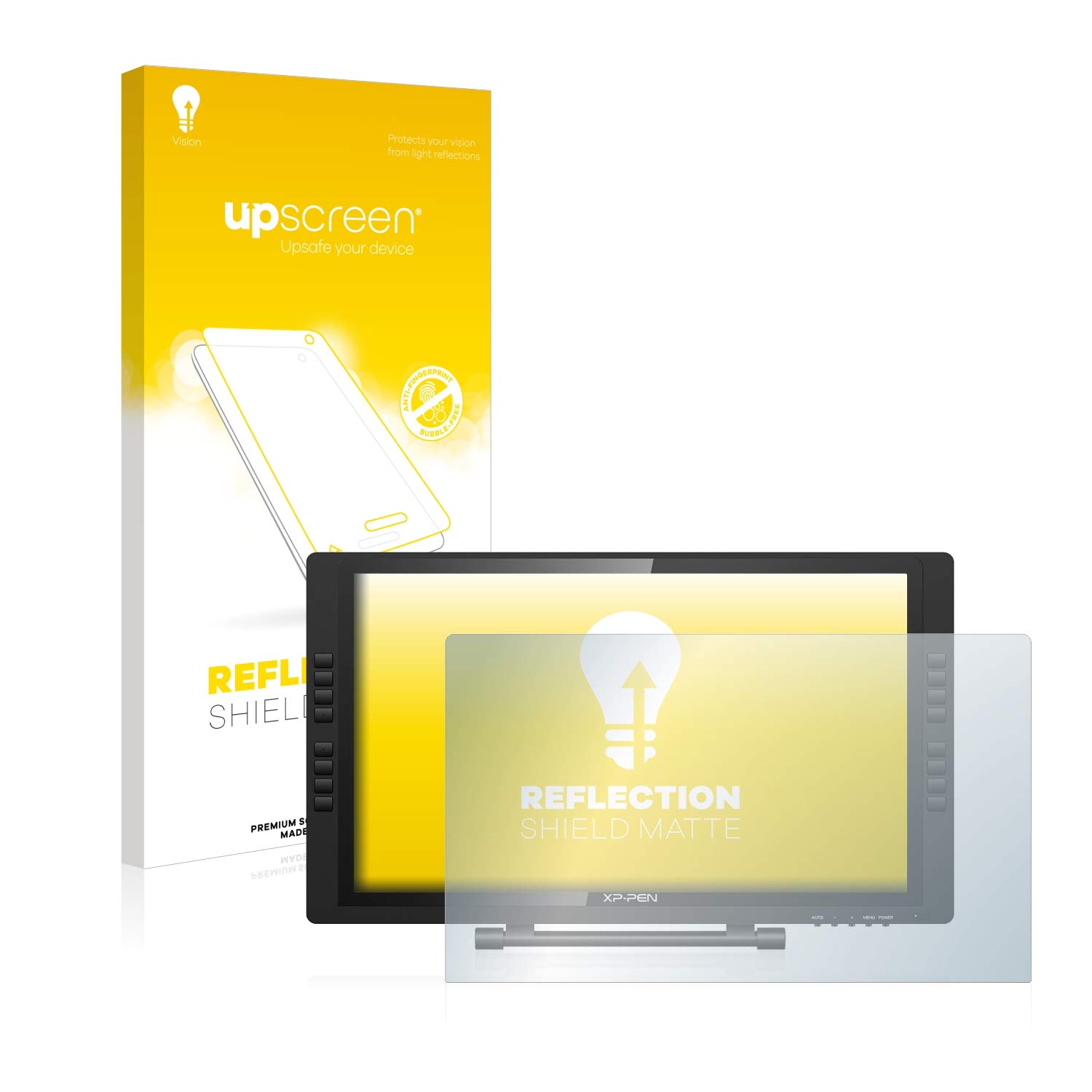 upscreen Entspiegelungs-Schutzfolie für XP-Pen Artist 22E Pro Displayschutz-Folie Matt [Anti-Reflex, Anti-Fingerprint]