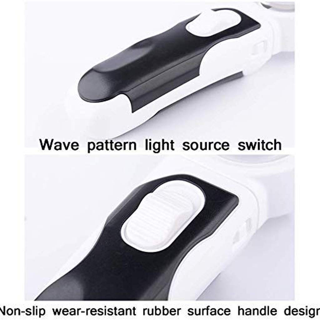 Lupe mit LED-Leuchten, Handlupe 40-Fach, Schmucklupe für Wissenschaft, Lesen