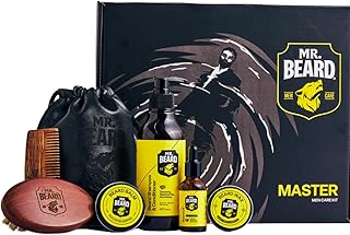 مستر. مجموعة العناية باللحية ماستر والزيوت والبلسم والفرشاة وشنطة سفر، من مستر بيرد