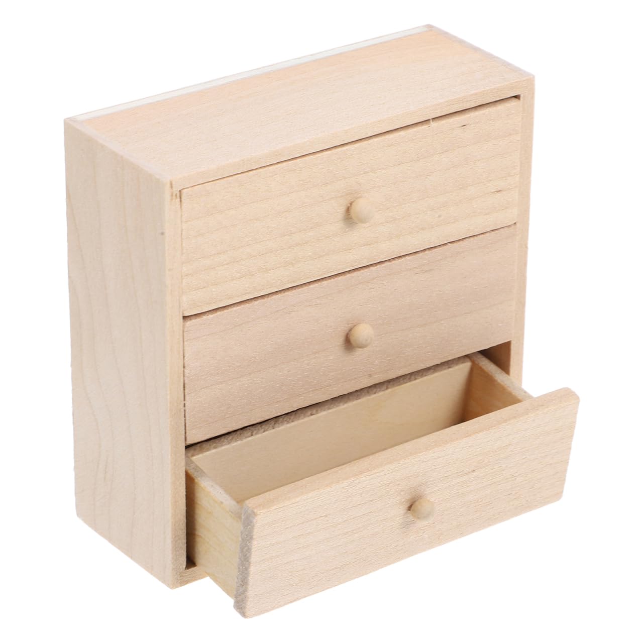 Abaodam Miniature Wooden Cabinet 1 12 Scale Doll House Furniture Model Mini Storage Cabinet for Bedroom Living Kitchen Decor Accessories - Image 3