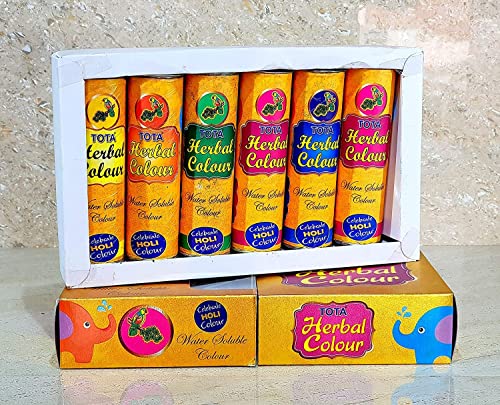 Image of Skin-Safe and No Irritation Herbal Holi Water Color Glitter Powder is Very Safe for Skin and Hair (Holi Water Color Pack of 6)