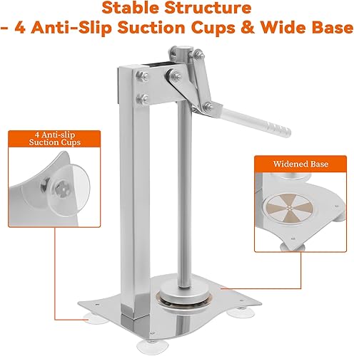 Miniatura 6 de Bacocoo - Triturador manual de limón, exprimidor de frutas de acero inoxidable resistente, trituradora de nueces y trituradora para limón, naranja,