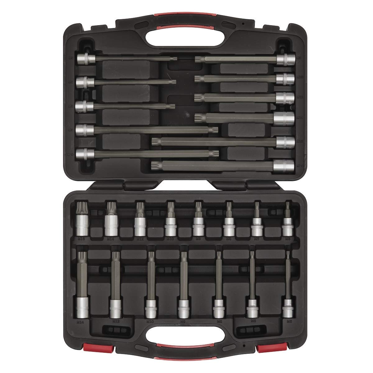 Sealey AK89002 26pc 3/8" Sq Bussola con Inserto Presa Set Punte