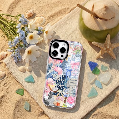 ChiCaseVer for iPhone 14 Case Romantic Coastal Beach Hibiscus Collage Ocean - image 9
