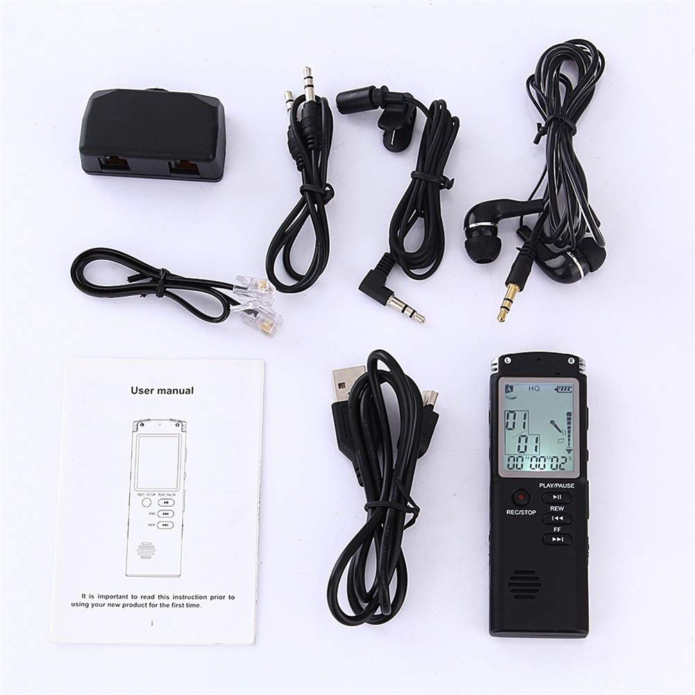 Grabadoras de Voz Digitales Digital Voice Recorder USB Professional Voice Recorder 96 Horas Audio Digital Grabadora de Voz Mp3 Player 16GB
